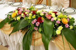 оформление свадьбы цветы